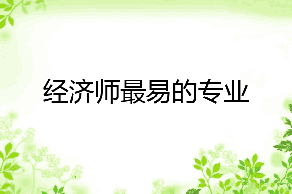 经济师最易的专业