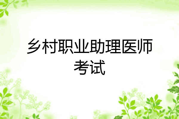 乡村职业助理医师考试