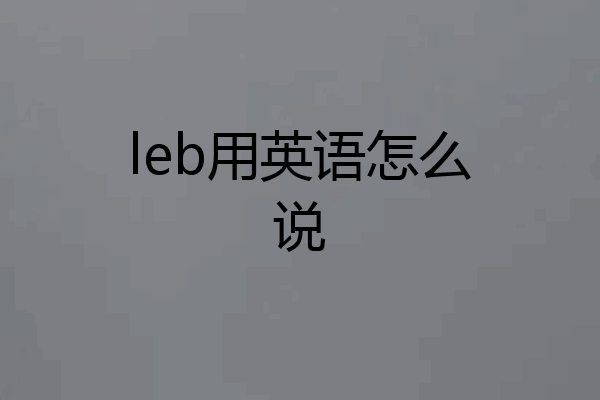 leb用英语怎么说