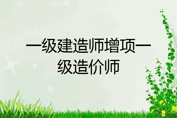 一级建造师增项一级造价师