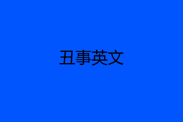 丑事英文