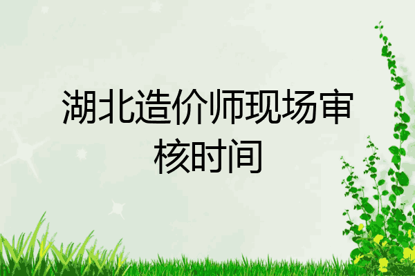 湖北造价师现场审核时间
