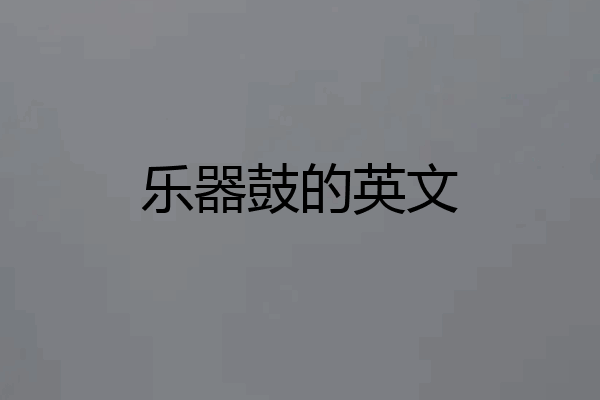 乐器鼓的英文