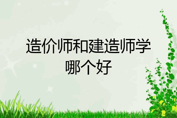 造价师和建造师学哪个好