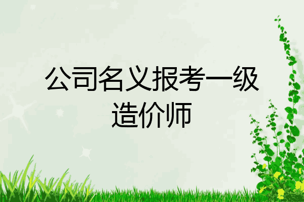 公司名义报考一级造价师