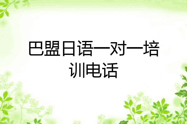 巴盟日语一对一培训电话