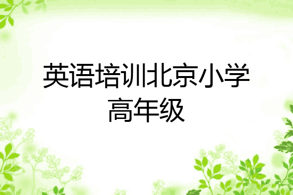 英语培训北京小学高年级