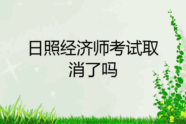 日照经济师考试取消了吗