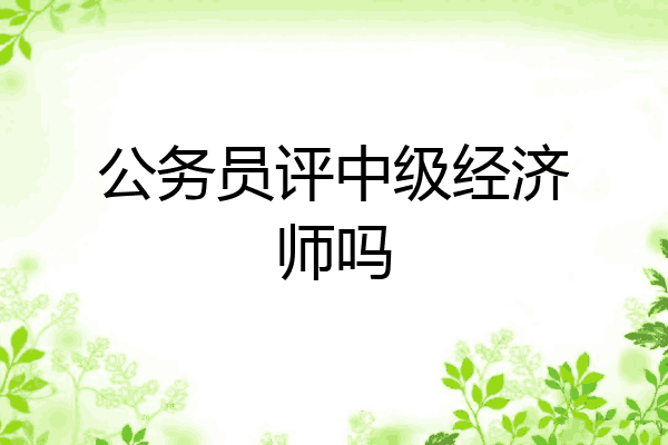公务员评中级经济师吗