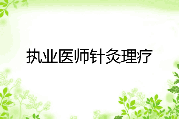 执业医师针灸理疗