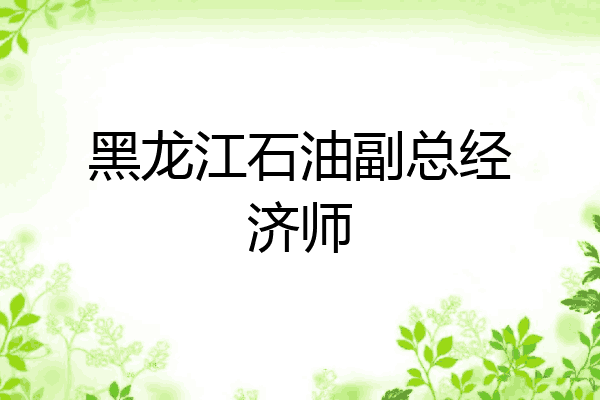黑龙江石油副总经济师
