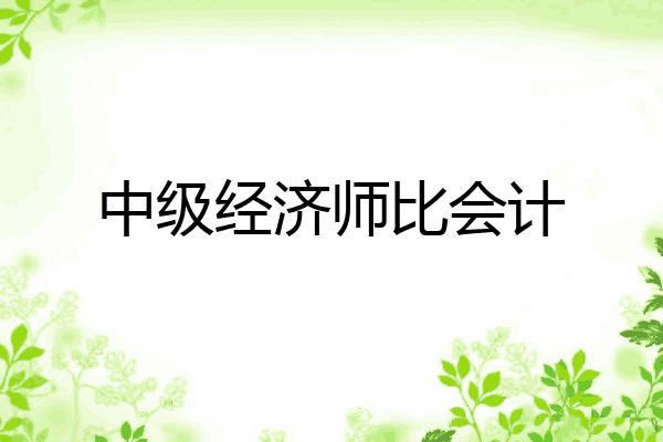 中级经济师比会计