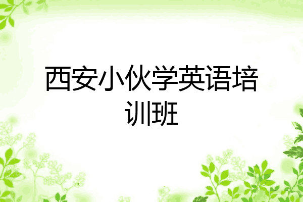 西安小伙学英语培训班