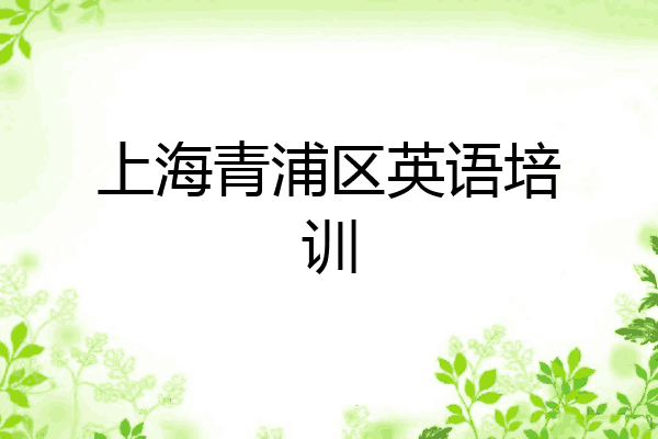 上海青浦区英语培训
