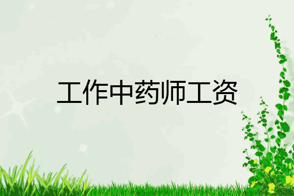 工作中药师工资