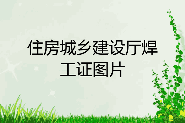 住房城乡建设厅焊工证图片