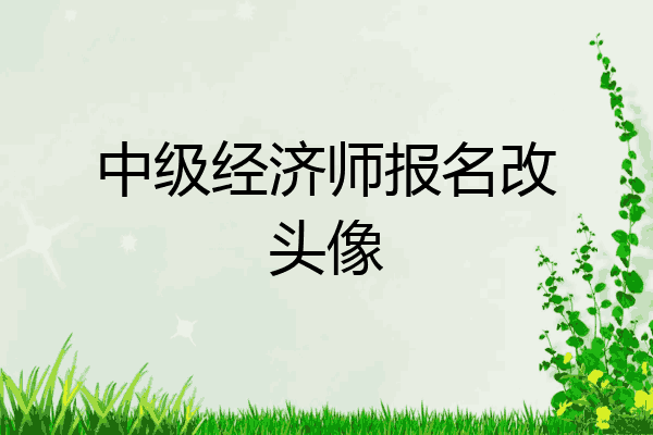 中级经济师报名改头像