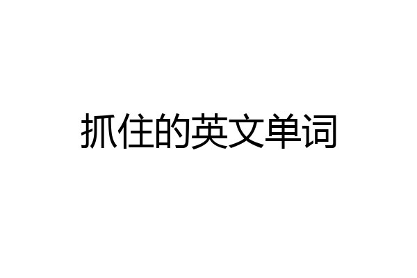 抓住的英文单词