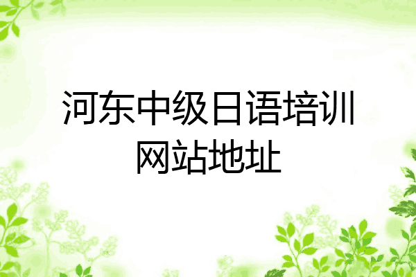 河东中级日语培训网站地址