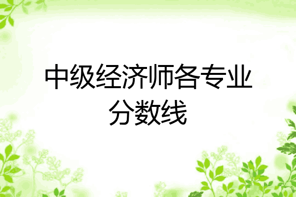 中级经济师各专业分数线