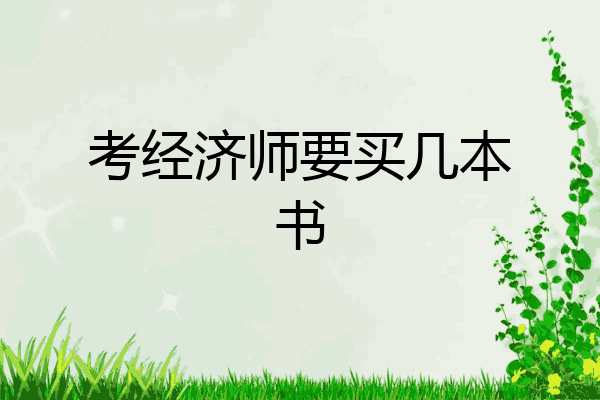 考经济师要买几本书