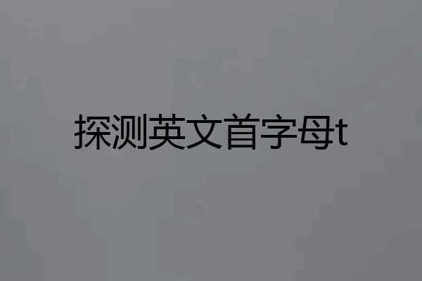 探测英文首字母t