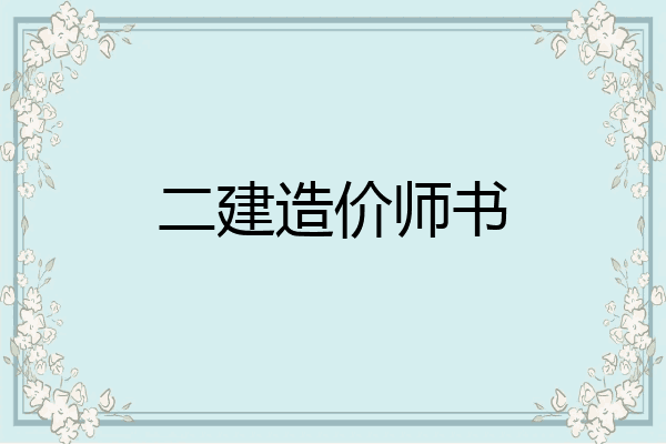 二建造价师书