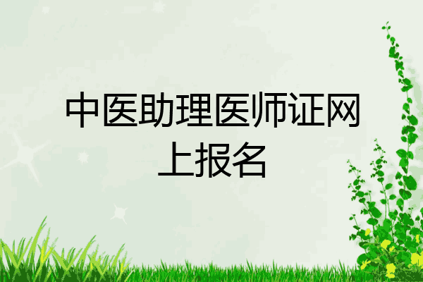 中医助理医师证网上报名