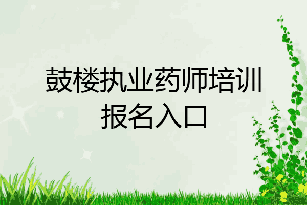 鼓楼执业药师培训报名入口