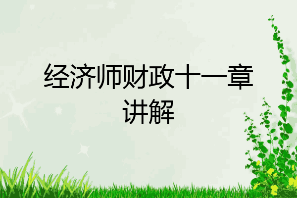 经济师财政十一章讲解