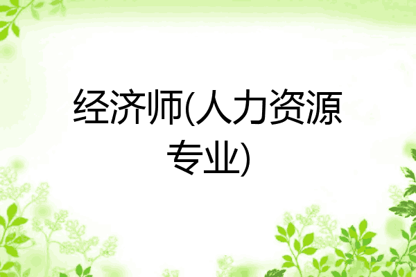 经济师(人力资源专业)