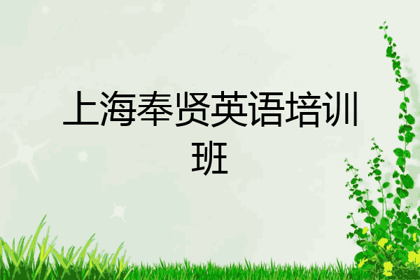 上海奉贤英语培训班