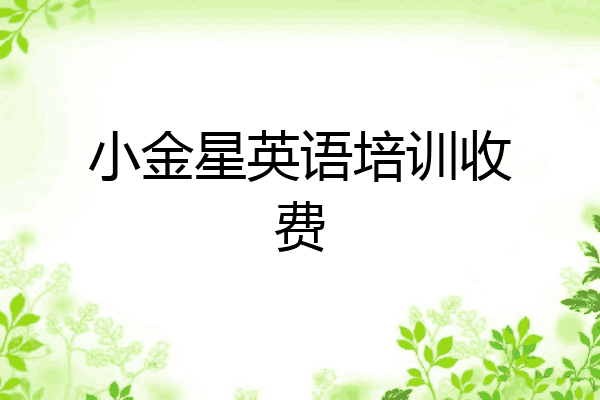 小金星英语培训收费