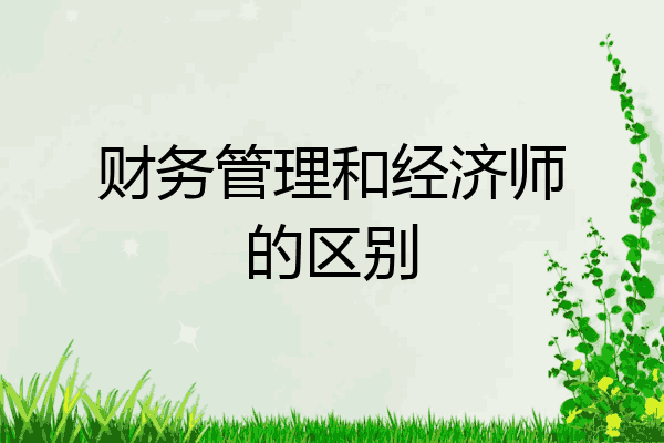 财务管理和经济师的区别