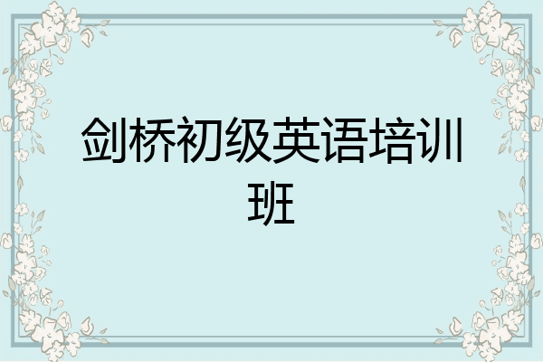 剑桥初级英语培训班