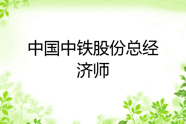 中国中铁股份总经济师