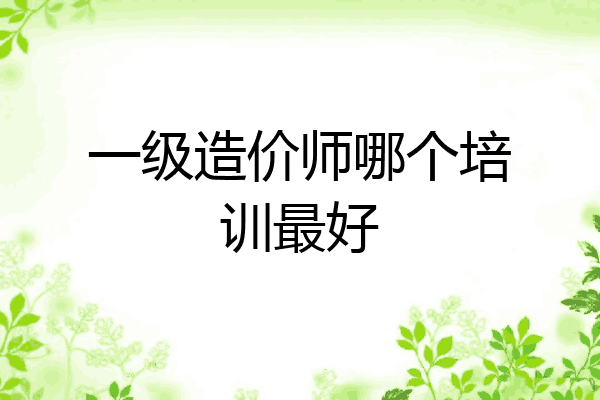 一级造价师哪个培训最好