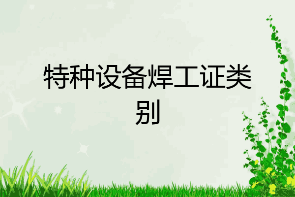 特种设备焊工证类别