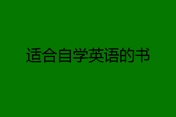 适合自学英语的书
