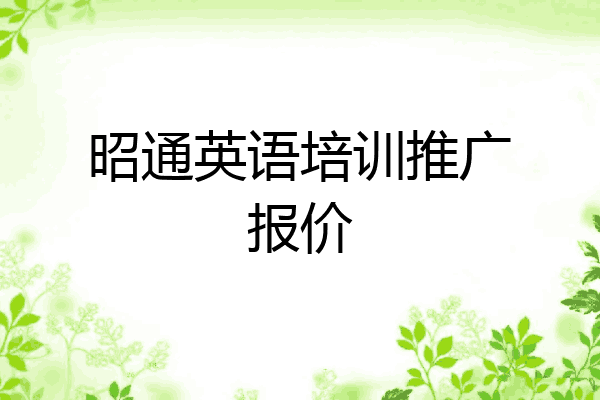 昭通英语培训推广报价