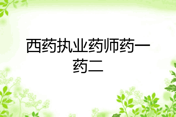 西药执业药师药一药二