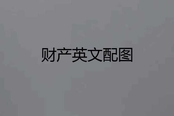 财产英文配图