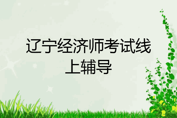 辽宁经济师考试线上辅导