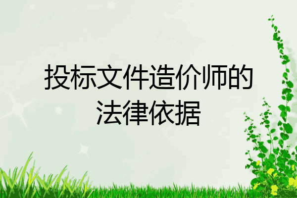 投标文件造价师的法律依据