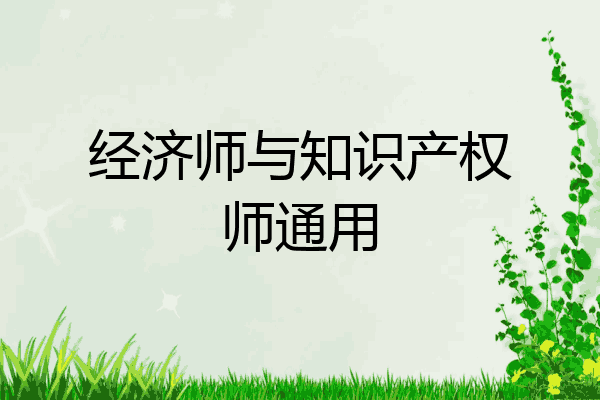 经济师与知识产权师通用