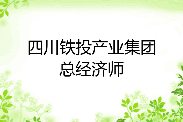 四川铁投产业集团总经济师