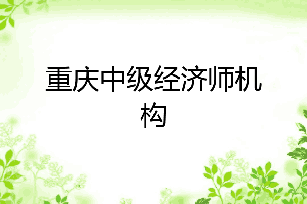 重庆中级经济师机构