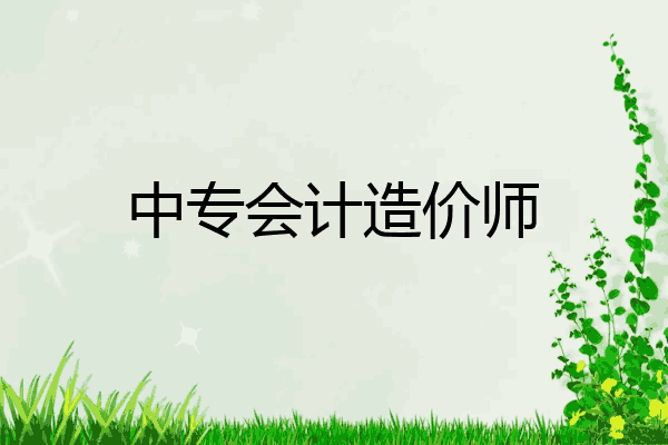 中专会计造价师