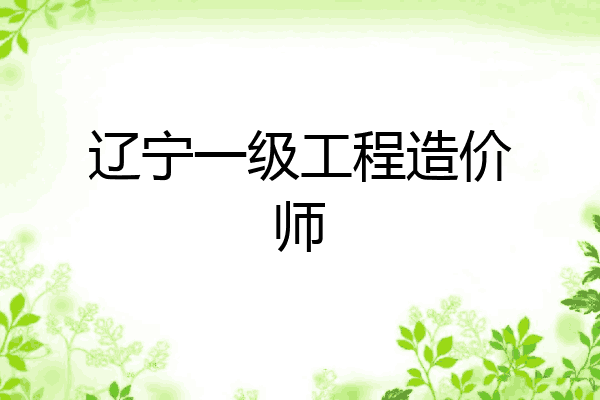辽宁一级工程造价师