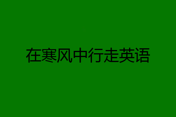 在寒风中行走英语